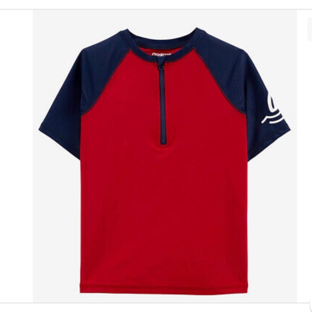 Boys Oshkosh rash guard swim shirt.  NWT